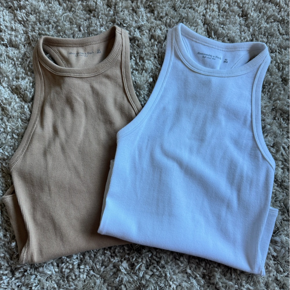 2 XS Abercrombie & Fitch Soft AF Ribbed  Bodysuit’s